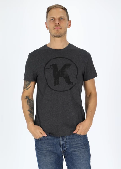 Logo Tee, Dk Grey Melange, M, T-Shirts