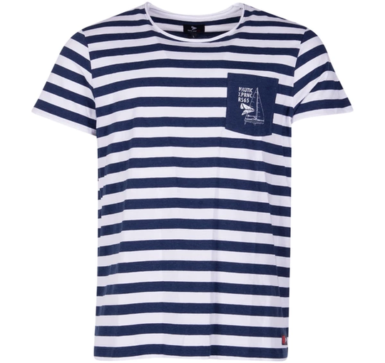Koster Striped Tee, Navy/White, L, T-Shirts