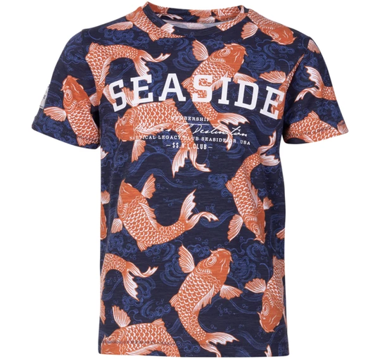 Sushi Tee Jr, Navy/Red, 140, T-Shirts