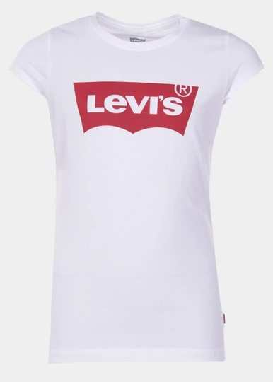 Batwing Tee, Red / White, 8, T-Shirts