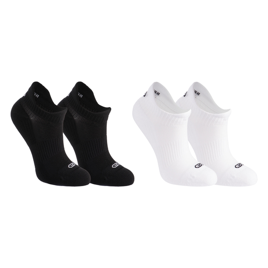 Strumpa Friidrott Invisible 2-pack Svart/vit