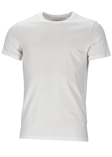 David Crew Neck T-Shirt, Bright White, L, T-Shirts