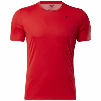 Sporttröja med ärmar Reebok Workout Ready Röd (Storlek: XL)