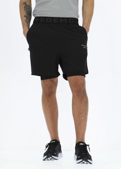 Melbourne Padel Shorts 2-In-1, Black, Xs, Löparshorts