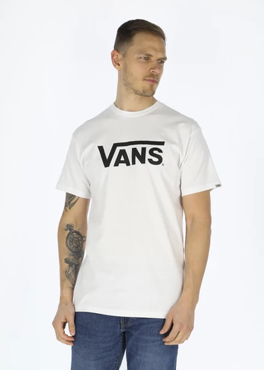 Mn Vans Drop V-B, White/Black, L, T-Shirts