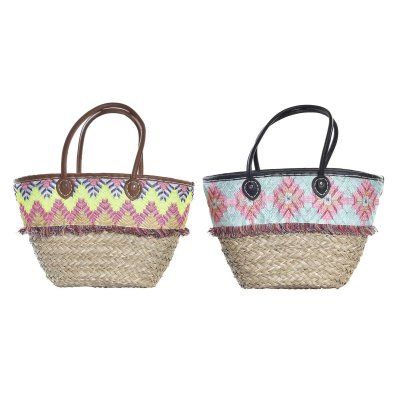 Strandväska DKD Home Decor Polyester Multicolour PU (56 x 27 x 30 cm) (2 antal)