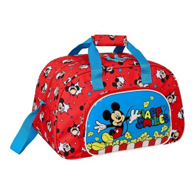 Sportväska Mickey Mouse Clubhouse Happy SMiles Röd Blå (40 x 24 x 23 cm)