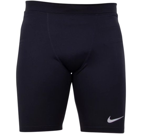 M Nk Pwr Tght Half Fast, Black/Reflective Silv, L, Träningsbyxor