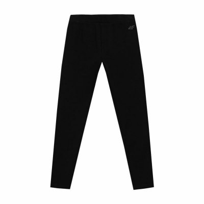 Sport-leggings, Barn 4F JLEG001 Svart (Storlek: 14 år)