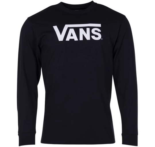 Vans Classic Ls, Black/White, Xl, T-Shirts