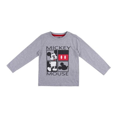 Långärmad t-shirt, Barn Mickey Mouse Grå (Storlek: 4 år)
